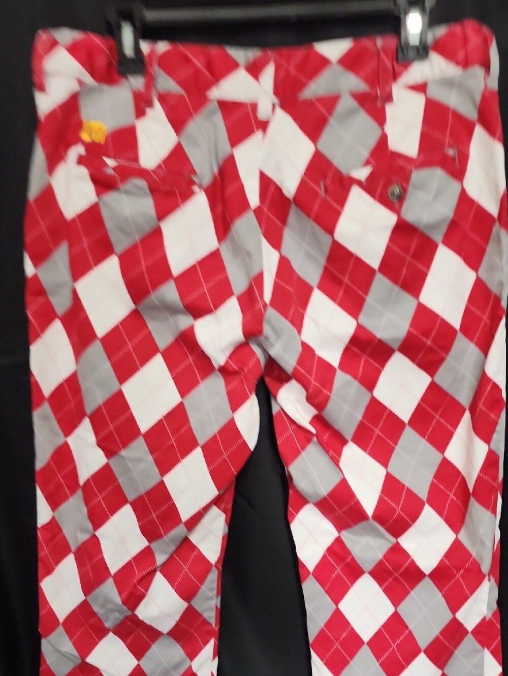 Loudmouth Red And Gray Argyle Men's Pants View 3